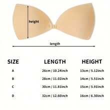 1 Pair Women's Triangle Cup Invisible Adhesive Bra, Reusable Self-Adhesive Bra, Backless Silicone Nipple Covers, Transparent Detachable Shoulder Straps, Sexy Lingerie Accessory, Suitable For Party, Wedding Or Daily Wear - Multicolor - View 7
