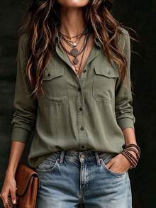 High-Visibility Shirts - Army Green - View 1