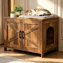 Cat Litter Box Enclosures - Coffee Brown - View 2