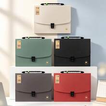 5/8/13 Layer A4 File Folder, Can Store Exam Papers, Desk Stationery, Office Supplies, Etc. Piano Box Design, Multi-Layer File Folder, Suitable For Office Documents, Prenatal Checkup Items, Minimalist And Portable. - Multicolor - View 8
