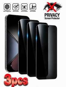 CASECOPS 3PCS Silkscreen Tempered Glass Privacy Screen Protector, Compatible With IPhone 18 Pro Max/18 Pro/17/16 Pro Max/16/15 Pro Max/15 Pro/14 Pro Max/13/12/11 Series And Other Models, High-Quality Cell Phone Accessories, Suitable For Daily, Office And Home Use, The Top Choice For Gifts, Compatible Phone Cases - 3PCS - View 13