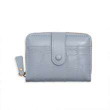 Women's Snap Button Zipper Wallet With Multiple Card Slots - Multicolor - View 16
