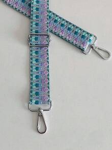 Rainbow Colorful Woven Strap 3.8cm Width 135cm, Adjustable Crossbody Bag Strap Replacement, Vintage Embroidered Webbing For Women Purse Accessories - Multicolor - View 11
