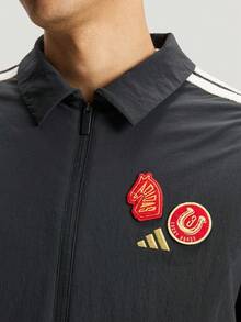 Adidas Men's NYR 3S WV JKT Woven Collarless Jacket KE4057 - Black - View 3