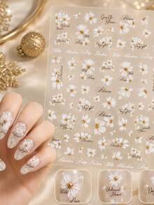 1 3D Metal Nail Art Luxury Sticker Self-Adhesive New Retro Exquisite Nail Art Sticker Premium Feeling Gilded Daisy Nail Jewelry Sticker - Multicolor - View 5