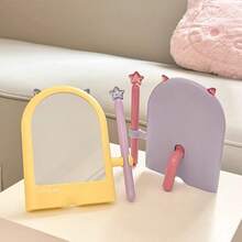 1PC Little Monster Magic Wand Makeup Mirror With Hair Tie Storage, Vanity Mirror For Bedroom, Student Dorm, Desktop - Multicolor - View 5