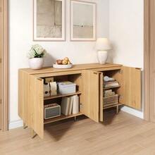 Modern And Simple Sideboard, Buffet Cabinet With Storage For Living Room, 140L X 40D X 72H (Cm) - Nature - View 3
