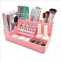 1 Set Multi-Function Nail Art Tool Storage Box, Large Capacity Divided Storage Box, Transparent Plastic Organizer, Suitable For Nail Art Tools, Skincare Products And Small Tools Storage, Home Organization Storage Box, Professional Nail Art Tool Organizer, Nail Artist Workbench Storage Box, Suitable For Autumn Promotion And Christmas Events - Multicolor - View 14