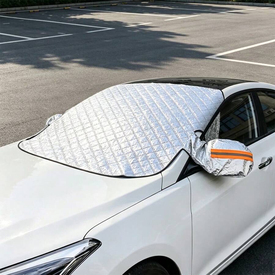 SEAMETAL New Summer And Winter Thickened Magnetic Car Sunshade, Car Windshield Sun Protection And Heat Insulation, Waterproof And Dirt-Proof Cover, No Drilling Required, Front Windshield Privacy Protection, Durable And Easy To Maintain