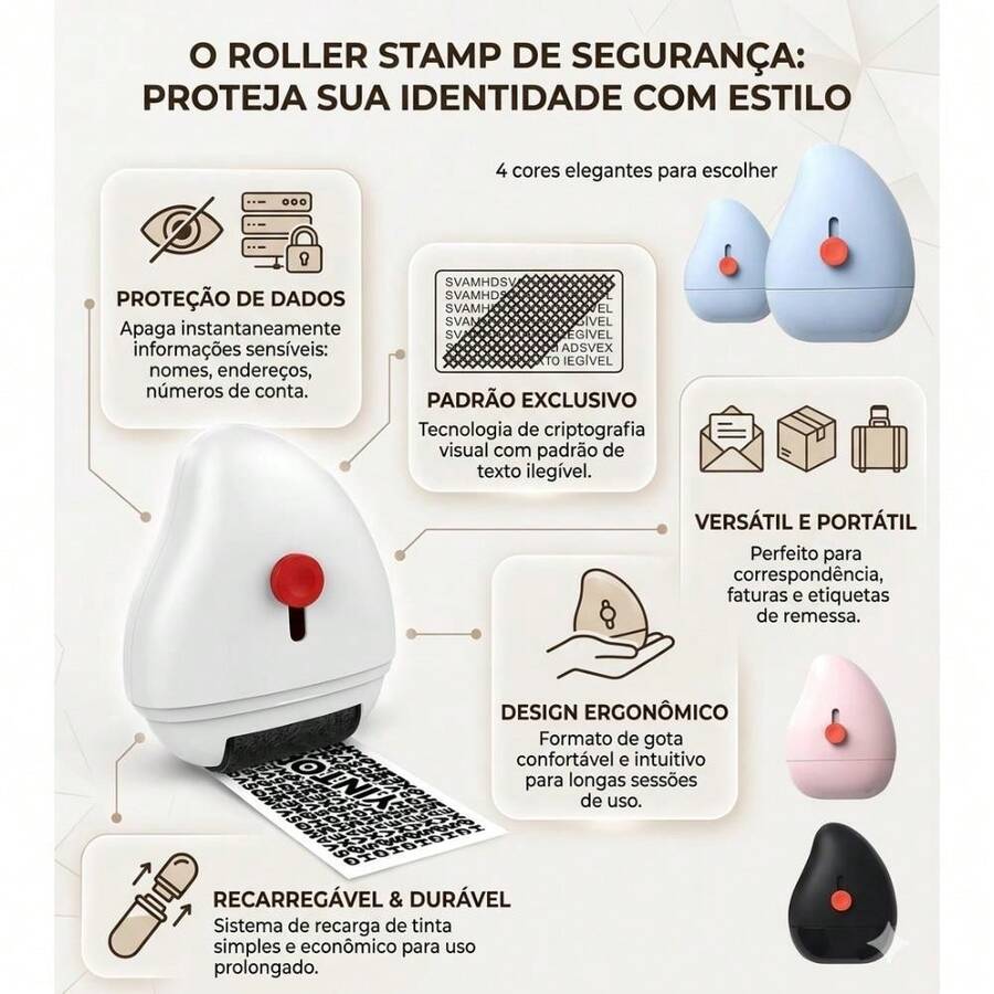 CARIMBO DE PRIVACIDADE COM ESTILETE INTEGRADO - A - Visão 1
