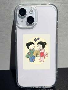 50張輕學院風日式復古材質貼紙，浮世繪閱讀女士貓咪傳統風景防水貼紙，適合垃圾手帳、書迷裝飾 - 50PCS - 查看 7