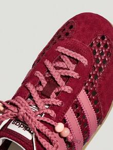 Adidas Originals 中性款 ORIGINALS GAZELLE LO PRO "T-Toe" 復古薄底透氣滑板鞋 訓練鞋 KH6237 - 酒紅色 - 查看 5