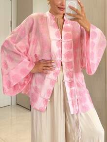New Fashion Embroidered Women's Vintage Jacket For Daily Wear All Seasons Pink - Pink - View 2