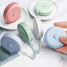 Mini Retractable Soft Tape Measure, Compact Portable Precision Measuring Tape, Ins Style Flexible Ruler For Sewing Travel Household Waist & Body Circumference Measurement, Durable Small Tool & Gift For Students Drawing - Multicolor - View 6