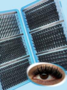 CMAYOME 600/684/708/720pcs D-Curl False Eyelashes, Includes 10D-150D Different Lengths And Pointed Single Eyelashes, Suitable For Various Eye Makeup Styles, Beginner-Friendly, Eyelash Clusters, High Cost-Performance - Multicolor - View 7