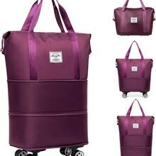 Rolling Travel Bags - Burgundy - View 1