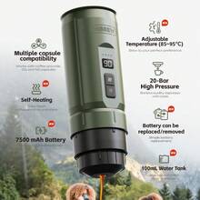 HiBREW H4C Portable 3-In-1 Coffee Machine For Large Capsules,Small Capsules,And Coffee Powder,100ml Large Capacity Water Tank,7500mAh Battery,Supports Multiple Charging Methods,Supports Hot And Cold Extraction Dual Modes, Customizable Extraction Temperature - Portable coffee machine sets - View 3