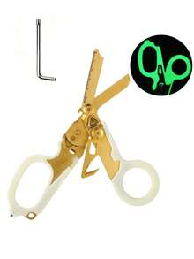 Foldable Colorful Emergency Scissors, Outdoor Tactical Folding Scissors, Multi-Function Tactical Pliers, Emergency Scissors With Window Breaker, Medical Emergency Scissors, Suitable For Outdoor Camping, Hiking, Car Emergency Kit, Home, Office, Travel, Tactical Rescue, Daily Use - New - Multifunctional - View 13