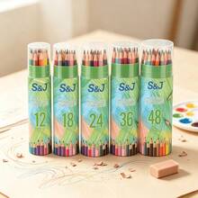 12/18/24/36/48 Color Oil-Based Colored Pencil Set, Vibrant And Diverse Colors, Hexagonal Non-Slip Pencil Barrel, Light-Resistant And Fade-Resistant Lead, Suitable As Birthday Gift For Students And Teachers, Essential School Supplies For Back To School, Suitable For Sketching, Coloring And Classroom Use - Multicolor - View 3