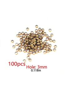 100個 304不鏽鋼 1.5mm鍍金圓管壓珠 DIY珠寶吊墜製作用 - 串珠 - 查看 9