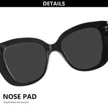 1pc Large Frame Cat Eye Tea Lens Reading Glasses, Featuring Leopard Print Design, High-Quality Tea Lens For Fashionable And Comfortable Wear, Suitable For Men And Women Daily Reading - Black - View 9