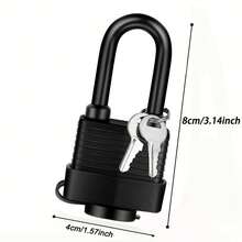 [2pcs/Set]Waterproof Padlock With Keys, Outdoor Rust-Proof Padlock, 40mm Heavy Duty Steel Padlock, Suitable For School, Gym Locker, Garage, Fence, Shed, Yard - Multicolor - View 5
