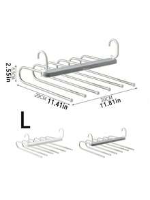 1pc Foldable Retractable Clothing Rack, Pants Hanger, Closet Organizer, 6pcs Stainless Steel Hat Rack, Hanging Hat Rack For Closet, Wardrobe, Multi-Functional Hat Display Rack, 5pcs Vacuum Storage Bags, Moisture Proof, Dustproof, Mildew Proof Sealed Clothes Storage Bags, Bedding Storage Bags - White - View 12