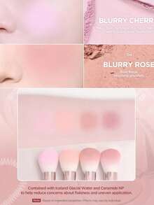 Lilybyred Luv Beam Blur Cheek 01 BLURRY CHERRY 烘焙絲絨質地，控油配方，自然瑩潤光澤，可疊塗持久顯色，日常面部腮紅，韓系美妝禮品 - 01 模糊櫻桃 - 查看 3