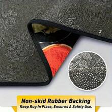 4PCS Red Rose Print Car Floor Mats, Universal Car Interior Mats, Durable Polyester Fiber, Suitable For Various Sedan And SUV Models, Car Interior Decoration Mats, Wear-Resistant Non-Slip, Car-Specific Floor Mats, Truck Owners - Multicolor - View 5