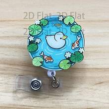 Retractable D Card Holder Reel With Cute Cartoon Design, Nurse Hospital Badge Holder Office Lanyard 1pc - X539 - View 8