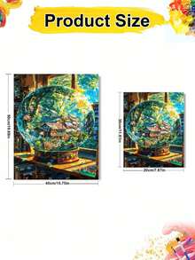 DIY Dreamy Fantasy Crystal Ball Village (8x12 / 16x20 Inches) Paint By Numbers Kit(Acrylic) Arts & Crafts For Adult Beginners, Home Wall Decor, And Holiday Gifts - Sets - View 3
