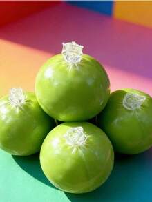 1pc Squeaky Green Crunchy Ball, Squishy Sphere Stress Relief Doll, ASMR Plush Doll, Cute Desk Decor And Holiday Gift - Multicolor - View 9