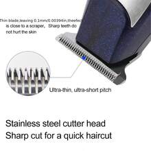 KEMEI KM-5021 Electric Hair Clipper, Stainless Steel T-Blade Sharp & Smooth Cutting, USB Rechargeable Portable & Compact, 3-In-1 Trimmer & Shaver, Suitable For Home & Travel - View 3