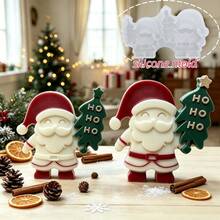 1PC Santa Claus Figurine Silicone Mold, Christmas Decoration Figurine Plaster Resin Epoxy Mold, Aromatherapy Candle Mold, Holiday Atmosphere Decoration Making Mold, Suitable For Handmade Crafts, Reusable - Santa Claus Mold - View 3