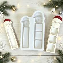 1pc/2pcs Large & Small Christmas Santa & Reindeer Silicone Molds, Gift Decoration Plaster Resin Molds, Perfect For Handmade Crafts, Gift Making, Easy Release & Reusable - Silicone Mold - View 3