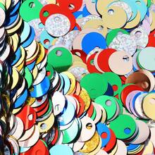 15mm Big Hole Flat Round Sequin Paillettes Large Hole 4mm PVC Loose Sequins And Spangles For Embroidery Applique Knitting Arts Crafts And Embellishment 210pcs/Bag 20g - 20 Grams - View 2