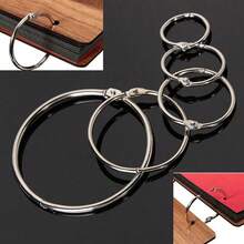 5Set (10pcs/Set) Metal Hinged Ring Book Binder Craft Photo Album Keyring Scrapbook Binding - Book Circle - View 2