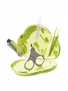 1pc Baby Nail Clipper Set Newborn Anti-Pinch Nail Cutter Nail Clipper Nail File Tweezers Nail Clipper Set - Multicolor - View 1