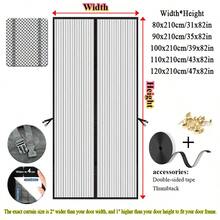 Magnetic Self Sealing Screen Door - Heavy Duty Fiberglass Ultra-Fine Mesh, Scratch-Resistant Pet Friendly, Mosquito-Proof Curtain For Bedrooms, Kitchens, Living Rooms, Easy Wipe Clean, All Seasons Home Decor - A - View 18