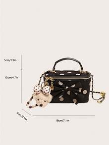 New Hand-Held Box Bag, Minimalist Chic Shoulder Crossbody Bag - Black - View 3