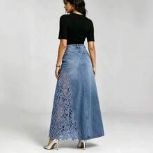 Women Denim Skirts - Blue - View 2