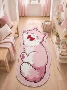 DAJIANG 1 Buah Keset Pintu Panjang, Karpet Area Multi-Warna Motif Kucing Kartun Lucu, Keset Luar Ruangan, Karpet Dapur, Cocok untuk Kamar Mandi, Luar Ruangan, Dalam Ruangan, Kamar Tidur, Ruang Tamu, Karpet Samping Tempat Tidur, Dapat Dicuci dengan Mesin, Keset Pintu Masuk Mudah Dibersihkan, Karpet dengan Alas Anti-Selip, Dekorasi Musim Gugur - Anak Kucing Tertidur Nyenyak - View 5