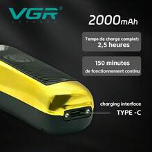 VGR Professional Hair Trimmer 10000RPM Vector Motor Hair Clipper Precision Trimming Hair Clipper Men Hair Salon Barber Shop Machines V-994 - Multicolor - View 8