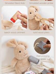 Children's Wooden Danish Noble Red Doctor Tool Handbag Role Play Doctor Housekeeping Simulation Toy - Multicolor - View 7