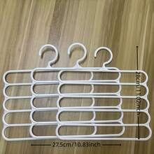 3pcs/Set Multi-Functional 5-Layer Pants Hanger - Durable Plastic Multi-Layer Closet Storage Rack, Suitable For Clothes, Shirts, Etc. - Multi-Color, Clothing Organization Storage Rack For Pants And Scarves, Non-Slip Space-Saving Closet Organizer, Multi-Layer Scarf And Tie Rack, Portable Closet Clothing Storage Rack, Perfect Hanger For 365 Days Use - Multicolor - View 6