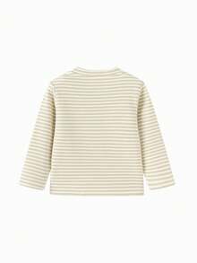 Balabala Mock Neck Long‑Sleeve Baby Tee Soft Base Top For Toddlers Autumn - White Coffee Color - View 5
