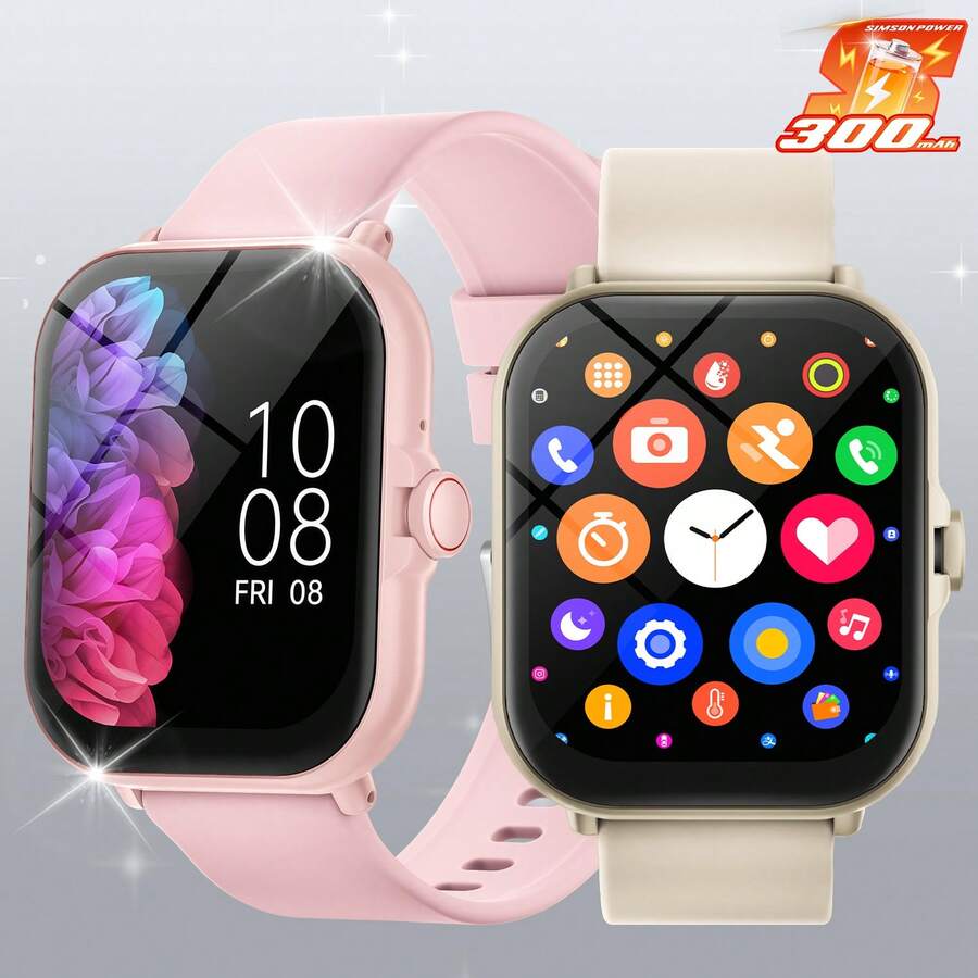 Unisex Smart Watch, Multi-Function Smart Watch, Wireless Call/Dial, Message Notification, Multiple APP Reminders, Suitable For Friends, Supports Multiple Sports Modes, Customizable Wallpaper, Best Gift Choice - 彩色 - 查看 1