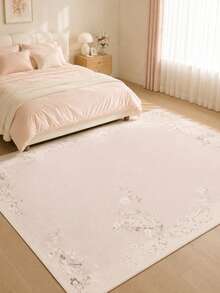 1pc Light Pink - Elegant Classical Ditsy Floral - Luxury Fresh INS Style - Area Rug, Machine Washable Soft Carpet, Rectangular, Stain-Resistant, Washable, Short Pile, Machine Made, Suitable For Living Room, Bedroom, Office, Game Room, Study, Indoor/Outdoor Entryway, Home Decor, Christmas, Halloween, Thanksgiving Theme - Multicolor - View 8