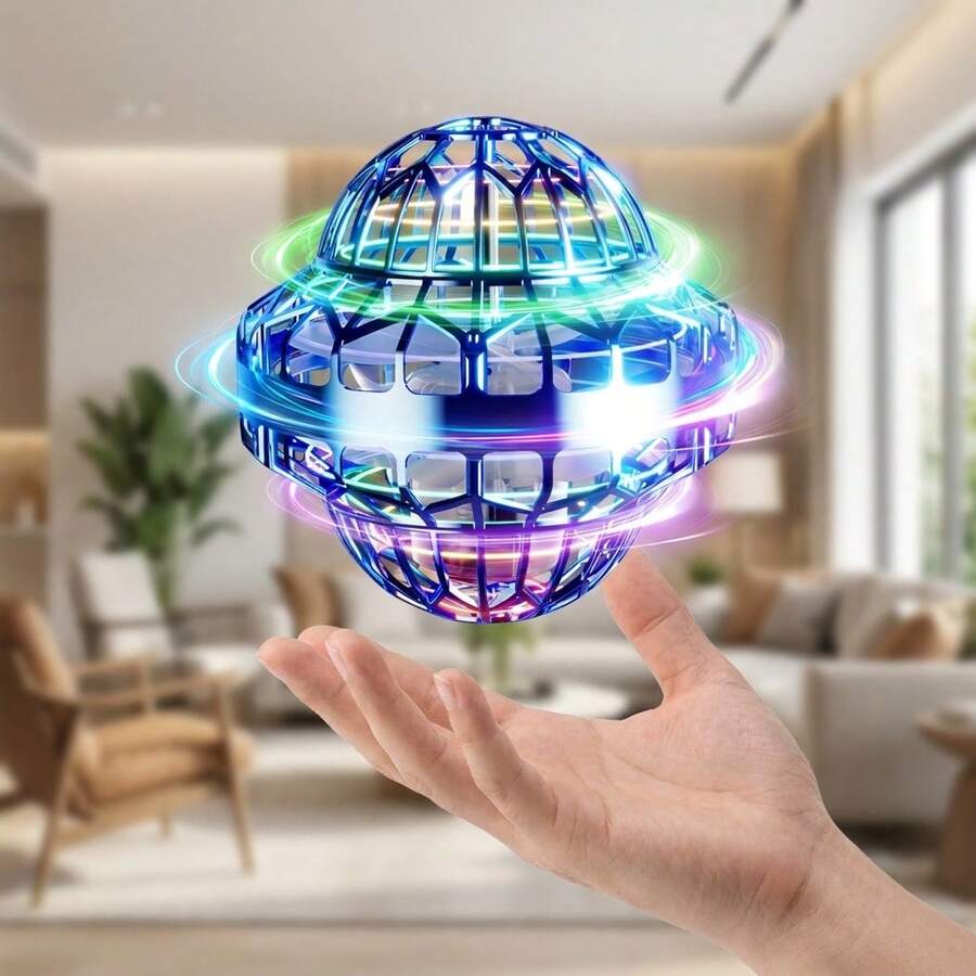 Flying Magic Ball! Smart Sensor Levitating UFO, Children's Outdoor Stress Relief Toy, LED Colorful Design - Multicolor - View 1