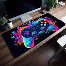 1pc Gaming Button Gaming Mouse Pad - Extended Keyboard Mouse Pad, Large Computer Laptop Gaming Mouse Pad, Large Desk Mat, Non-Slip Rubber Base Mouse Pad - View 1